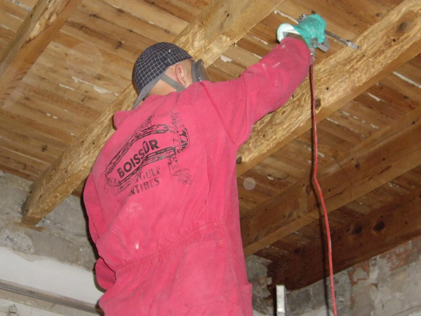 Traitement termites par injection et pulvérisation des bois infestés par les termites par insecticide type xylophène Biosourcé